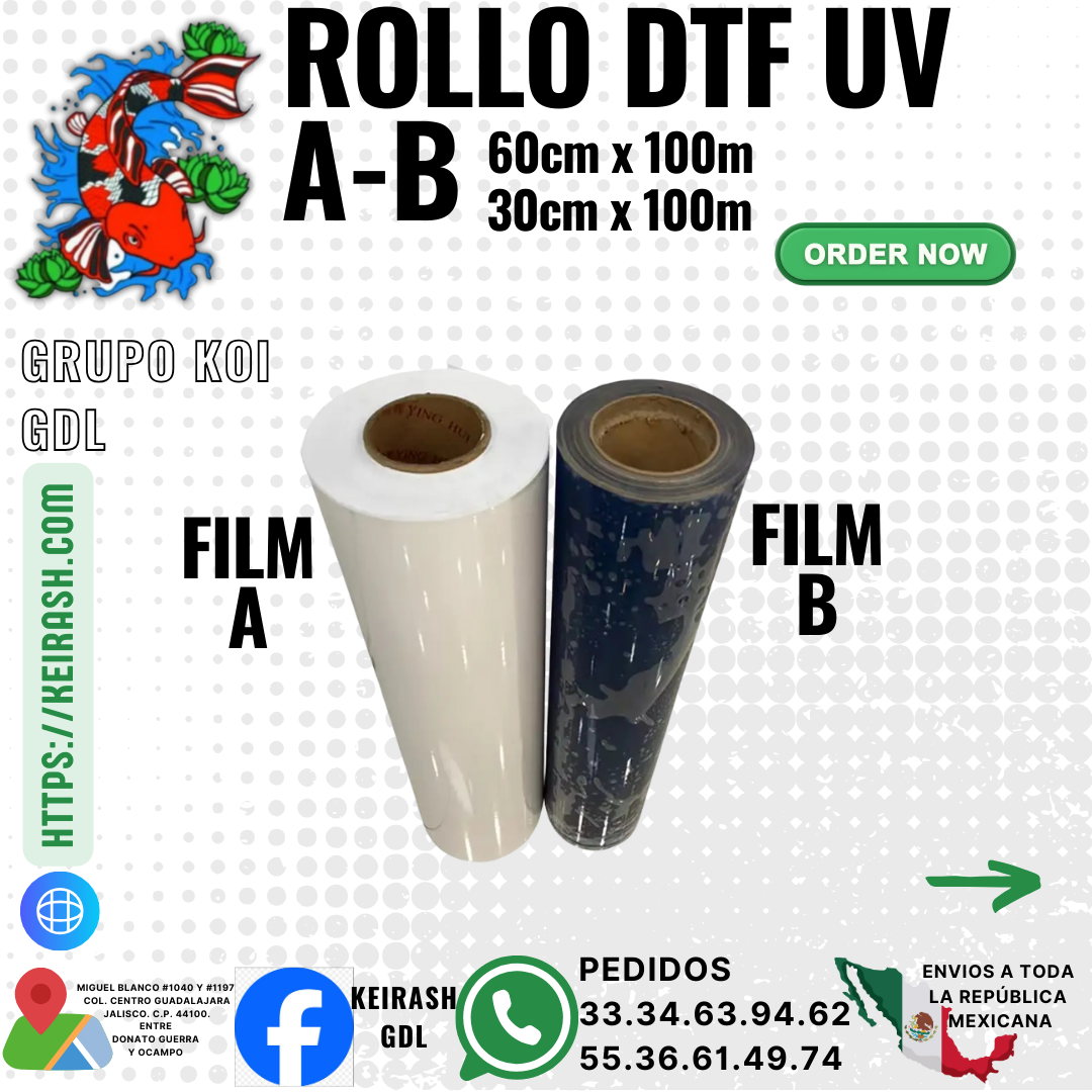 DTF UV film 60 cm x 100 meters
