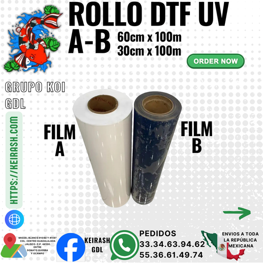 Film DTF UV 60 cm x 100 metros